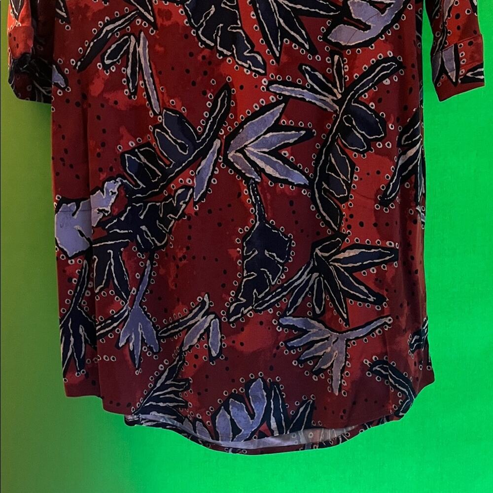 NIC+ZOE $188 AUTUMN LEAVES LIVE IN Floral Casual DRESS Size L - Picture 6 of 6